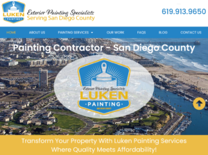 Luken Painting Services New Website - Intro image